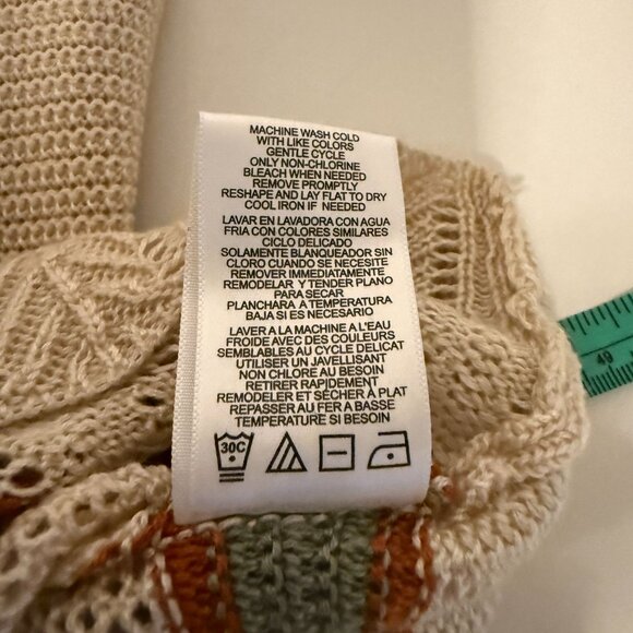 NEW Absolutely Famous Crochet Midi Dress Sz XL Summer Boho Gypsy Knit Sundress - Picture 13 of 13